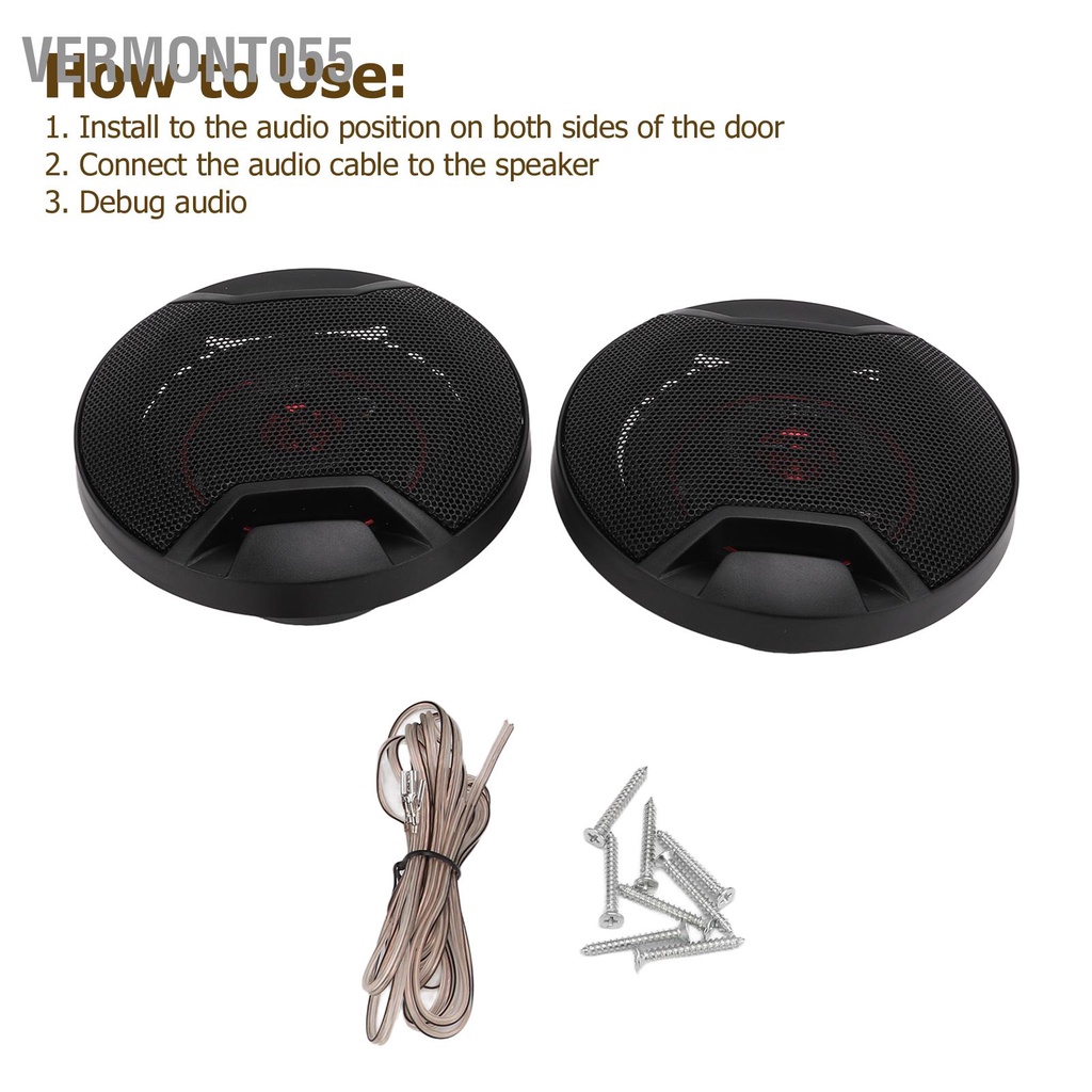 Vermont055 1 cặp loa âm thanh Tweeters mái vòm trên ô tô Tụ điện Universal 250W 4in GT ‑ HP 4H