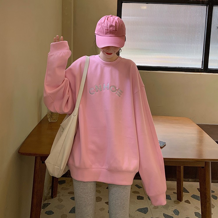 Áo Sweater Nữ Dáng Rộng In Chữ Phong Cách Hàn Quốc Năng Động Cho Nữ, Áo nỉ S54 | BigBuy360 - bigbuy360.vn