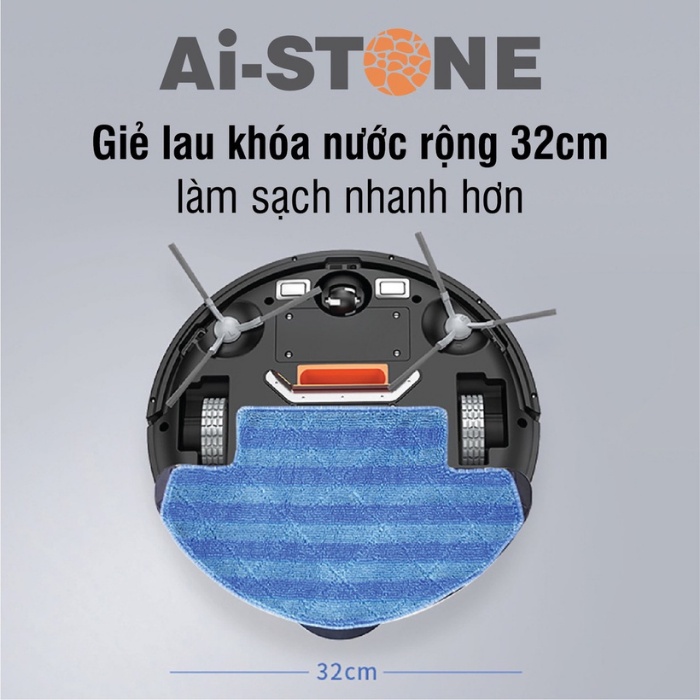 Robot Hút Bụi Lau Nhà Ai-STONE V31S 2 In 1 Thông Minh, Hiện Đại - Bảo hành 12 tháng