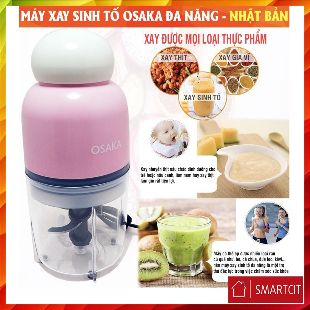 Máy xay sinh tố đa năng Osaka DH-807 (nắp tròn) Nắp Trắng Nhật Loại 1 T3B3