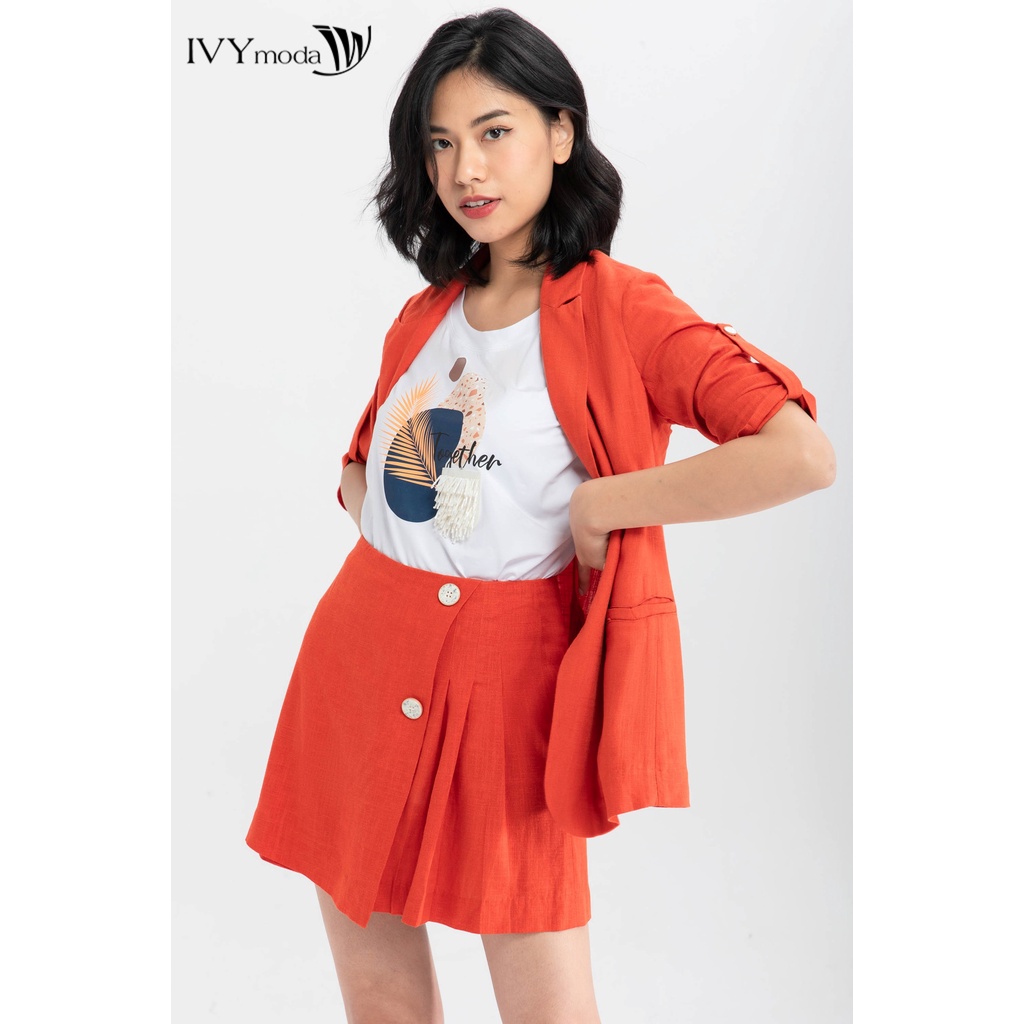 [Mã WABR99 giảm 10% đơn 99K] Áo blazer nữ tay dài IVY moda MS 61M6412