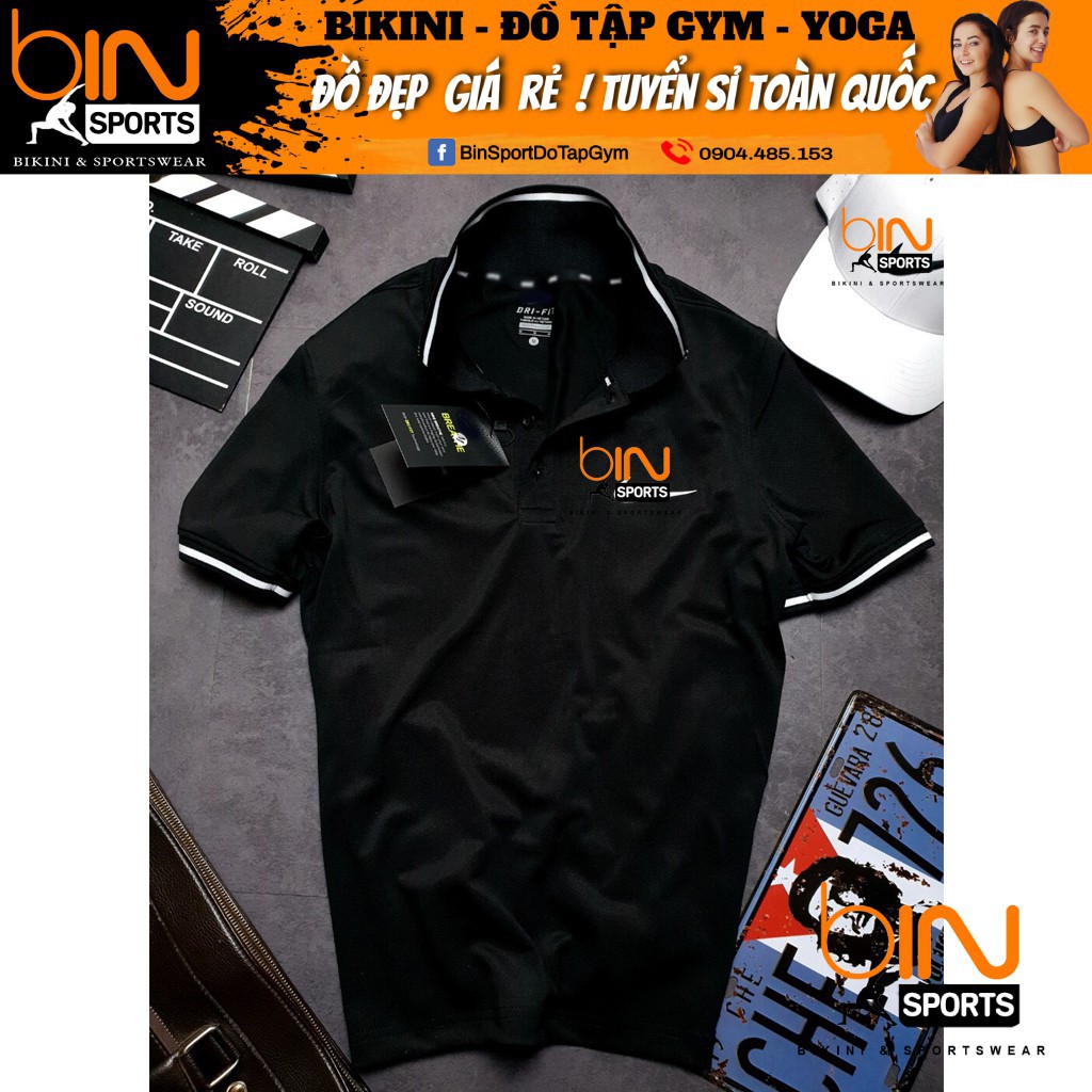 Áo Thun Nam Vải Cá Sấu Hàng Xuất Xịn Bin Sports AN004