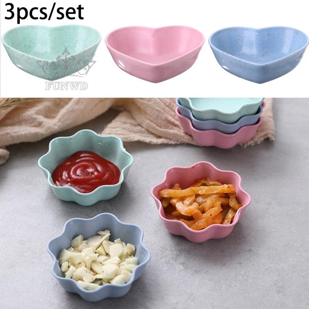[Funny-]Dish Condiment Dipping Kitchen Lovely Sauce Small Sushi Wheat Straw Bowls