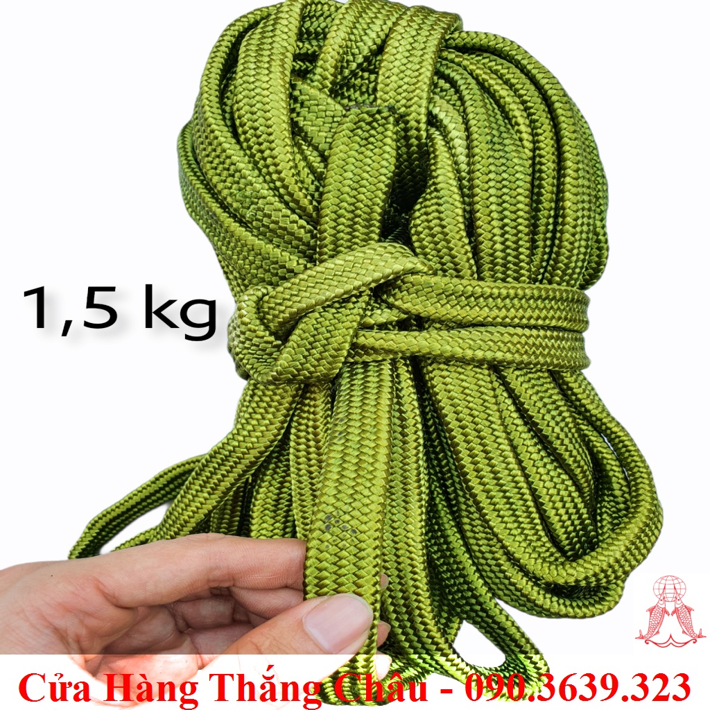 Dây Dù Cồ - Bản Dẹp - Dù Xanh Lá, Dù Vàng (1.5kg - dài 20m)