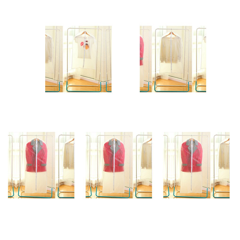 Bao trùm bảo vệ quần áo có dây kéo bằng nhựa trong suốt tiện dụng