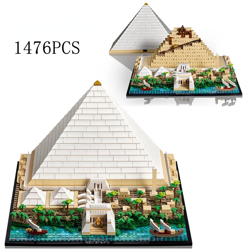 New Đồ chơi Lắp ráp Mô hình 6111 Classic The Great Pyramid of Giza Model City Architecture Street View Fit 21058