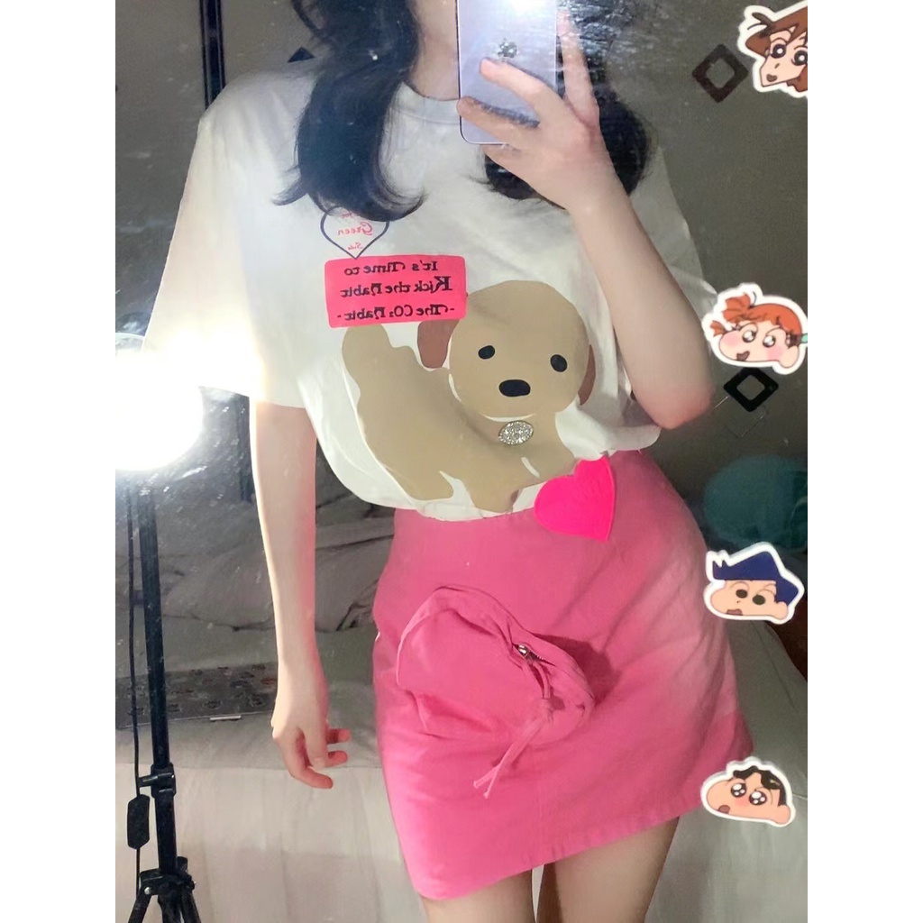 NRVP Áo Thun Cổ Tròn Oversize Thời Trang Hàn Quốc 2022 Cho Nữ