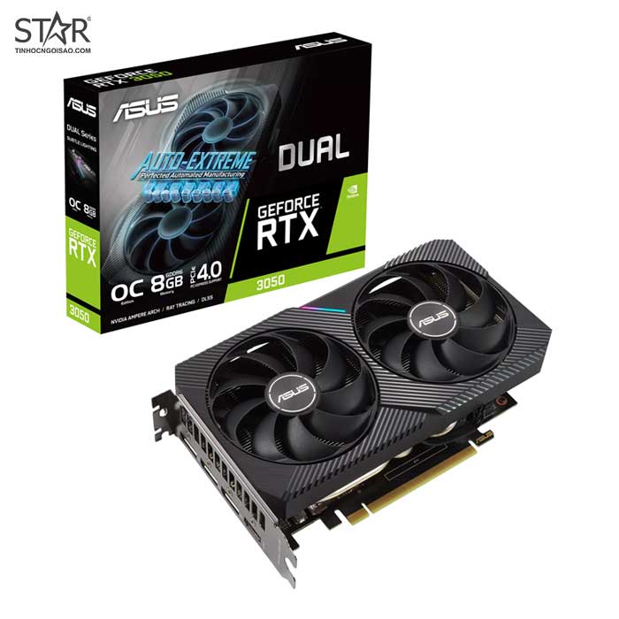 VGA Asus RTX 3050 8GB GDDR6 Dual OC Edition (DUAL-RTX3050-O8G) VGA Asus RTX 3050 8GB GDDR6 Dual OC Edition (DUAL-RTX305