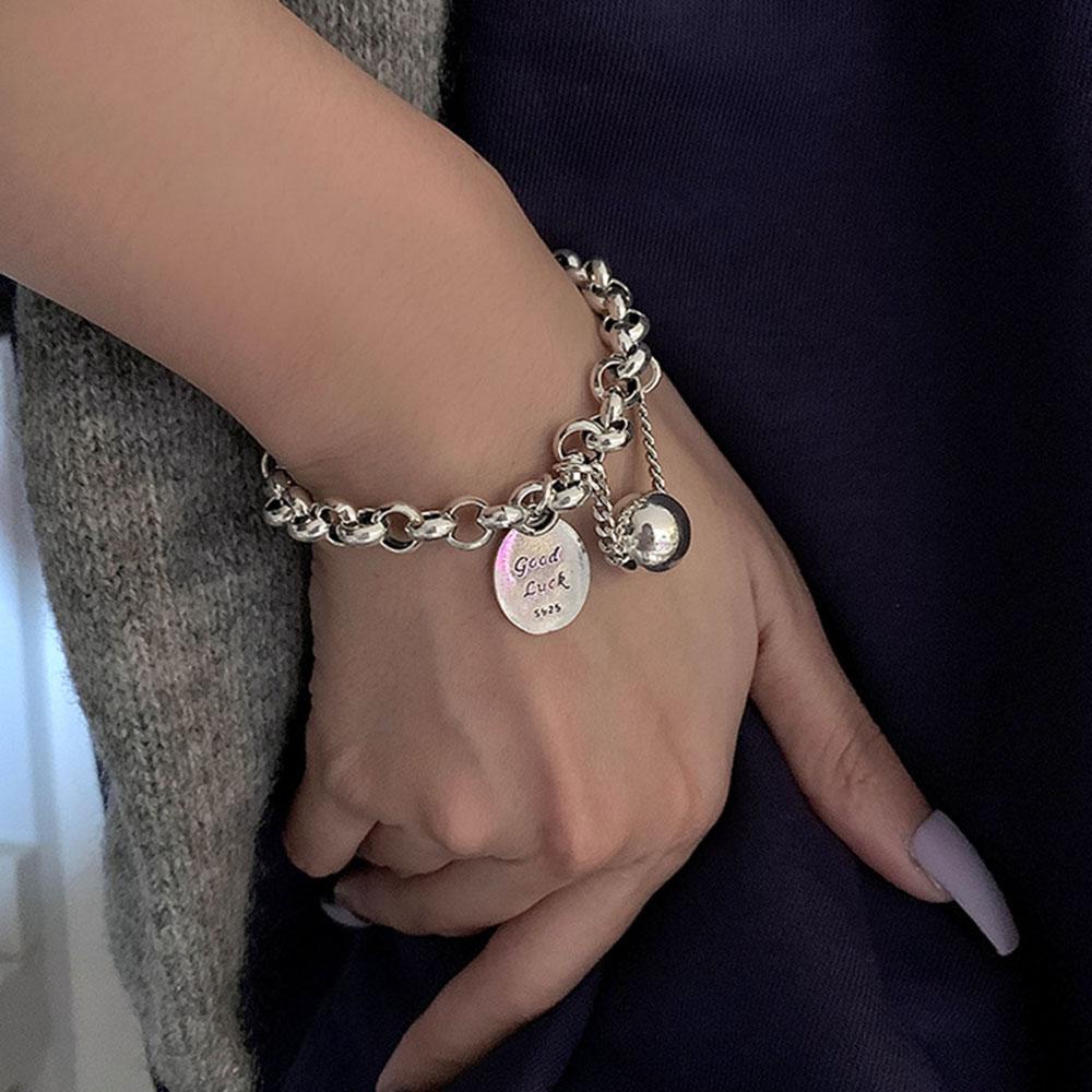 Vòng Đeo Tay Mặt Hình Thánh Giá Phong Cách Hip hop Hàn Quốc Thời Trang Cho Nữ