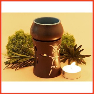 Đèn xông, đốt, khuếch tán tinh dầu Bát Tràng dùng nến - Hình trụ tròn chén rời nhỏ tuyệt đẹp