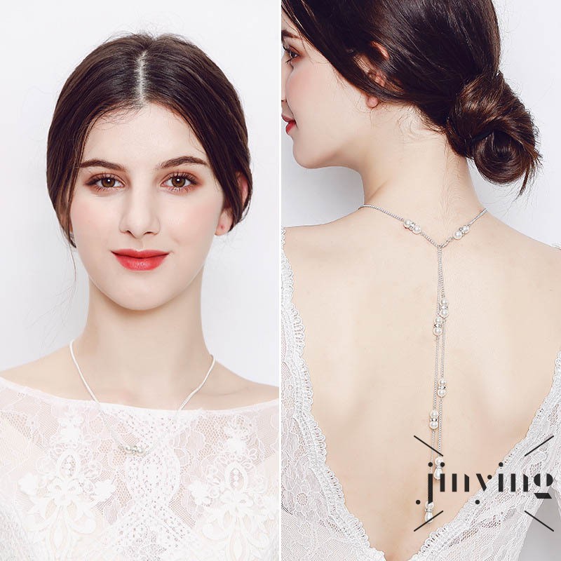 GETNOIVAS Dây Chuyền Dáng Dài Đính Ngọc Trai Nhân Tạo Thời Trang