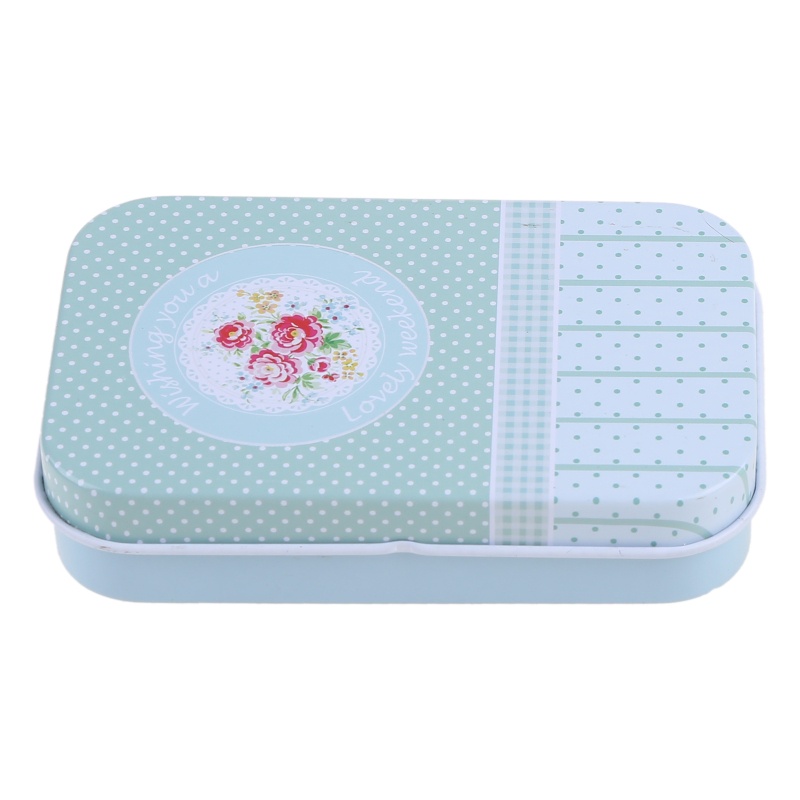 Hộp Thiếc Nhỏ Hình Chữ Nhật Đựng Trang Sức / Đồng Xu / Trang Sức