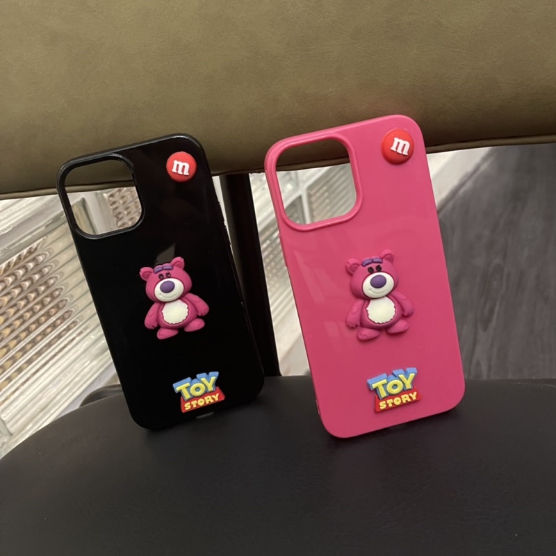 Ốp lưng gấu losto gắn sticker nổi 3d