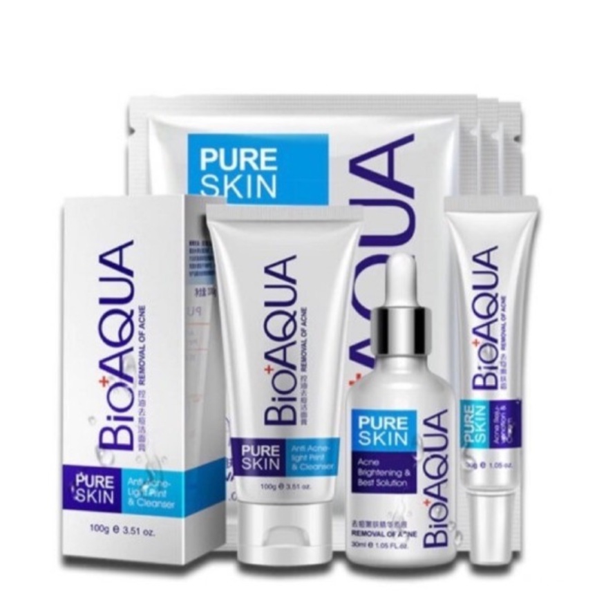 Set 4 món siêu phẩm Bioaqua chuyên dành cho da mụn