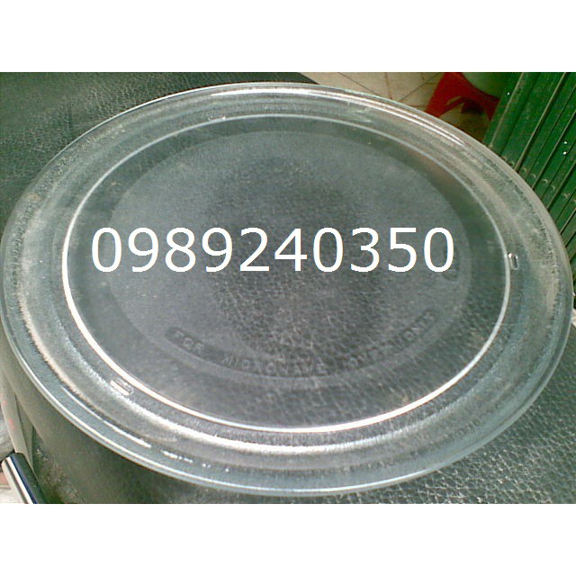 Đĩa thủy tinh lò vi sóng Sharp 27cm đĩa trơn chính hãng
