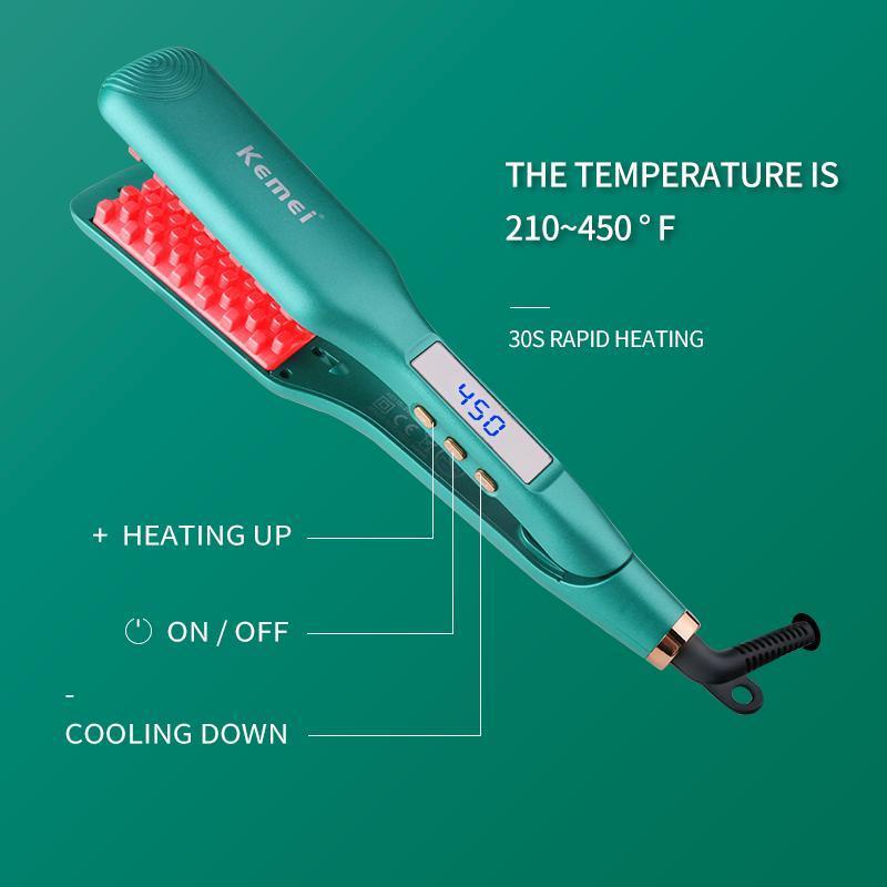 Máy Làm Tóc, Máy dập xù bấm tóc phồng chân tóc chân vuông mẫu mới hot trend km-1228, Bảo hành 24 tháng