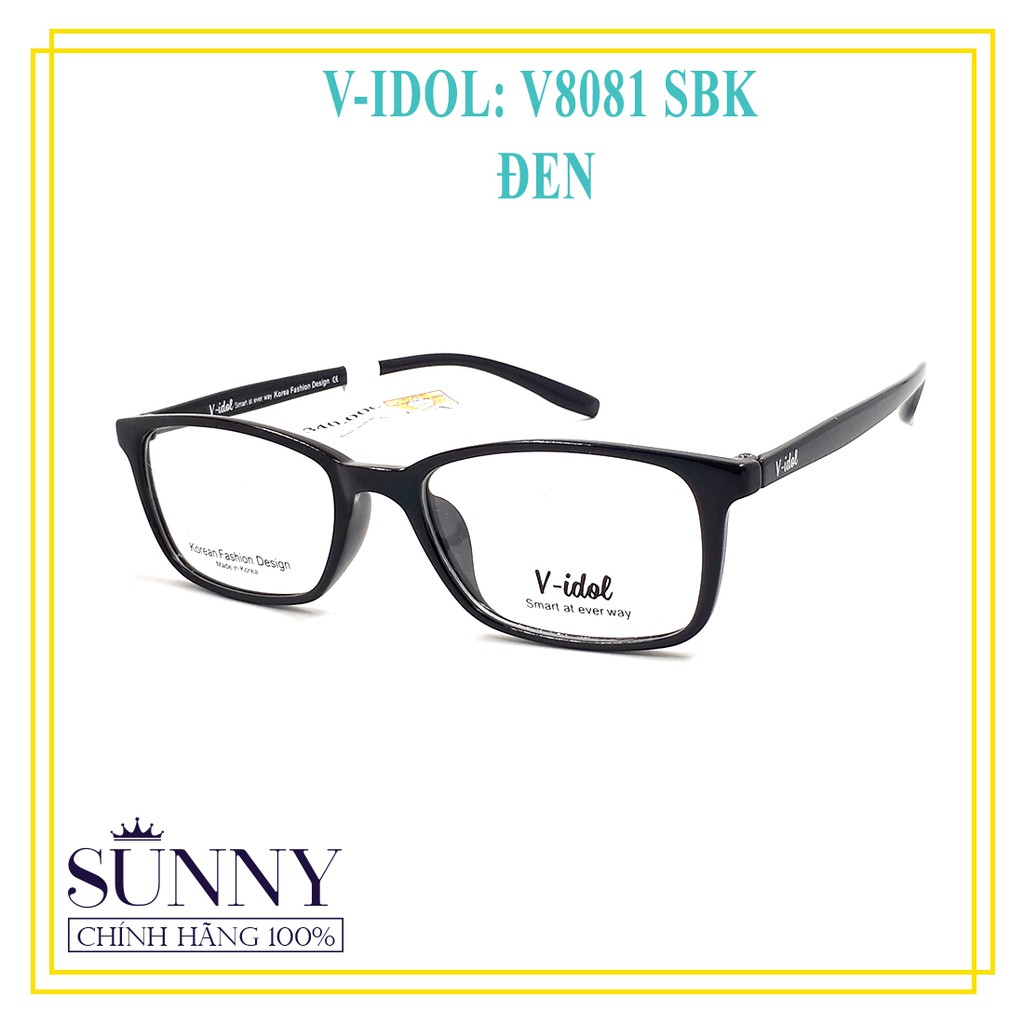 Gọng kính nam nữ Vidol chính hãng có kèm tem chống hàng giả của bộ công an - V8081