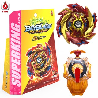 (Red Beyblade) Laike Beyblade Burst B174 SuperKing Booster Single Beyblade với Launcher