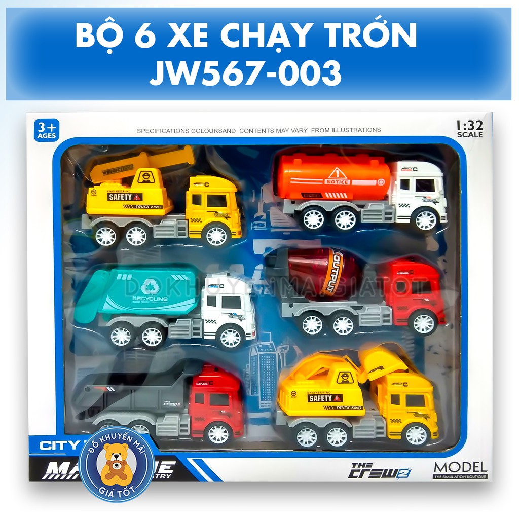 Đồ chơi cho bé - Hộp đồ chơi xe mô hình phương tiện giao thông City Truck cho bé JW567-003 - Đồ khuyến mãi giá tốt