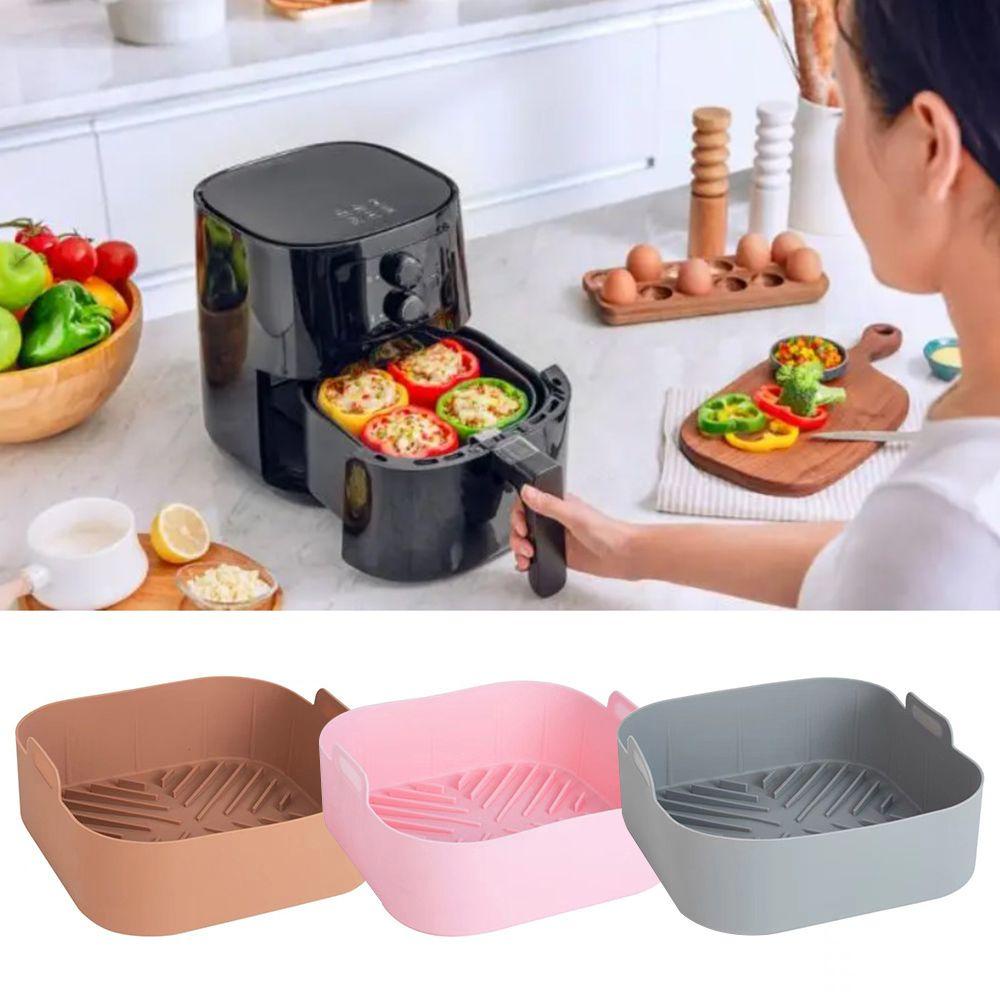 Khay Nướng Bánh Pizza Hình Vuông Bằng Silicone Tái Sử Dụng Được