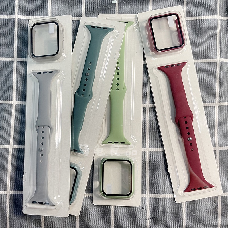 Bộ dây đeo silicon 2 trong 1 thích hợp cho iwatch 40 44 38 42mm iwatch series 6 se 5 4 3 2
