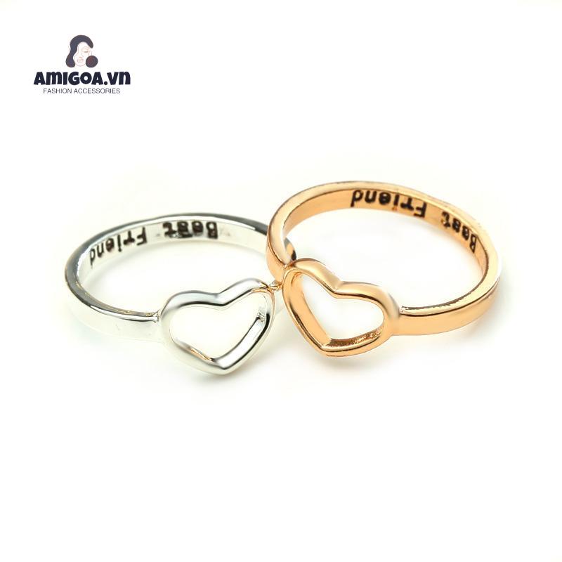 【amigoa.vn】Nhẫn Hình Trái Tim Kiểu gypsophila Bóng