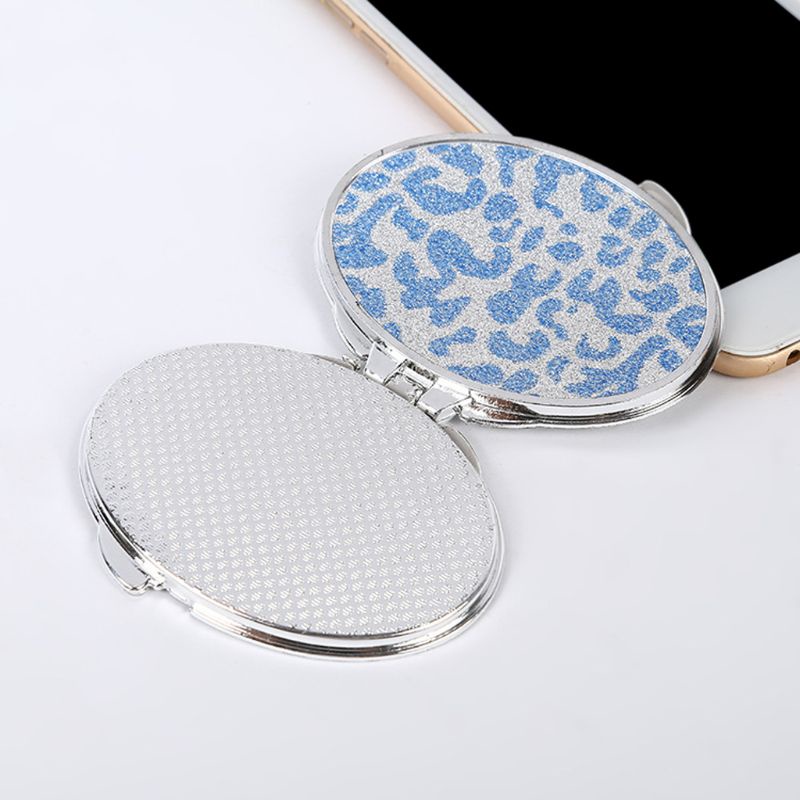 Gương trang điểm mini bỏ túi hình tròn hai mặt có thể gập lại được tiện dụng