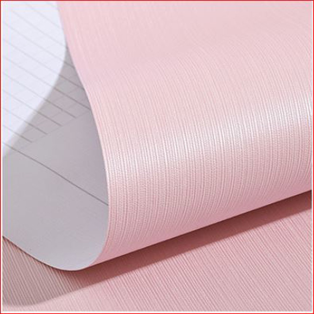 1 cuộn dài 5m ngang 60cm giấy dán tường sọc hồng, có keo sẵn, có thể lau được khi bẩn