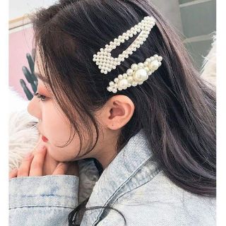 Kẹp tóc đính ngọc trai kute