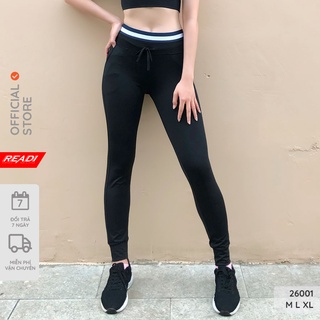 Quần tập gym yoga nữ, jogger thể thao dáng dài ống rộng READI - 26001