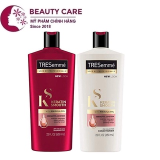 Lẻ 1 dầu gội hoặc dầu xả cho mái tóc suôn mươt từ tinh dầu marula tresemme keratin smooth marula oil 650ml