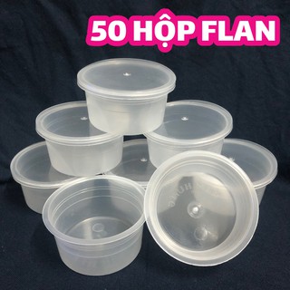 50 hủ nhựa làm bánh flan caramen, rau câu, sữa chua, đựng slime (hộp flan có nắp)