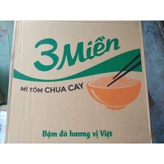 Thùng 30 gói mì 3 miền tôm chua cay thùng 65g