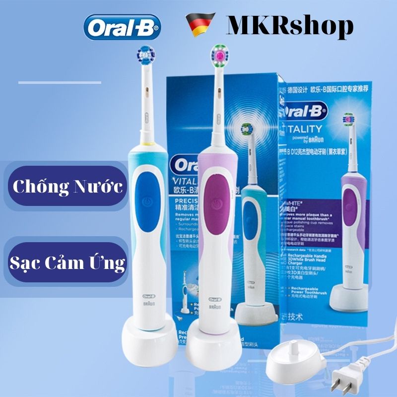 Bàn chải đánh răng điện tự động Oral-B D12 làm sạch răng, hạn chế viêm nướu