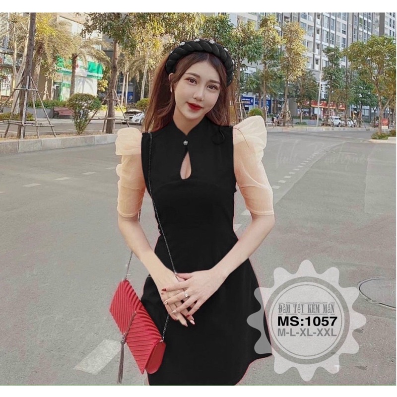 Đầm tết kèm mấn xinh xắn bigsize 50-90kg