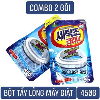 Combo 02 gói bột tẩy lồng máy giặt hàn quốc 450g x2