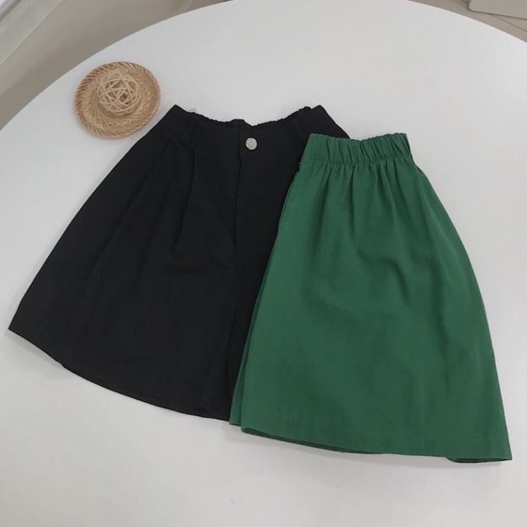 Quần Short Kaki Nữ Quần Đùi Ống Rộng Cạp Chun Co Giãn Style Năng Động Lên Dáng Siêu Hách Chân