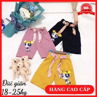 Quần Đũi Lửng Bé Gái Kèm Dây Thắt Nơ Hàng Cao Cấp
