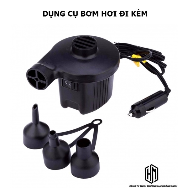 Đệm hơi ô tô, nệm hơi xe ô tô cao cấp hàng dày loại 1 tặng kèm bơm điện và bộ gối - Hoàng Minh Auto D002