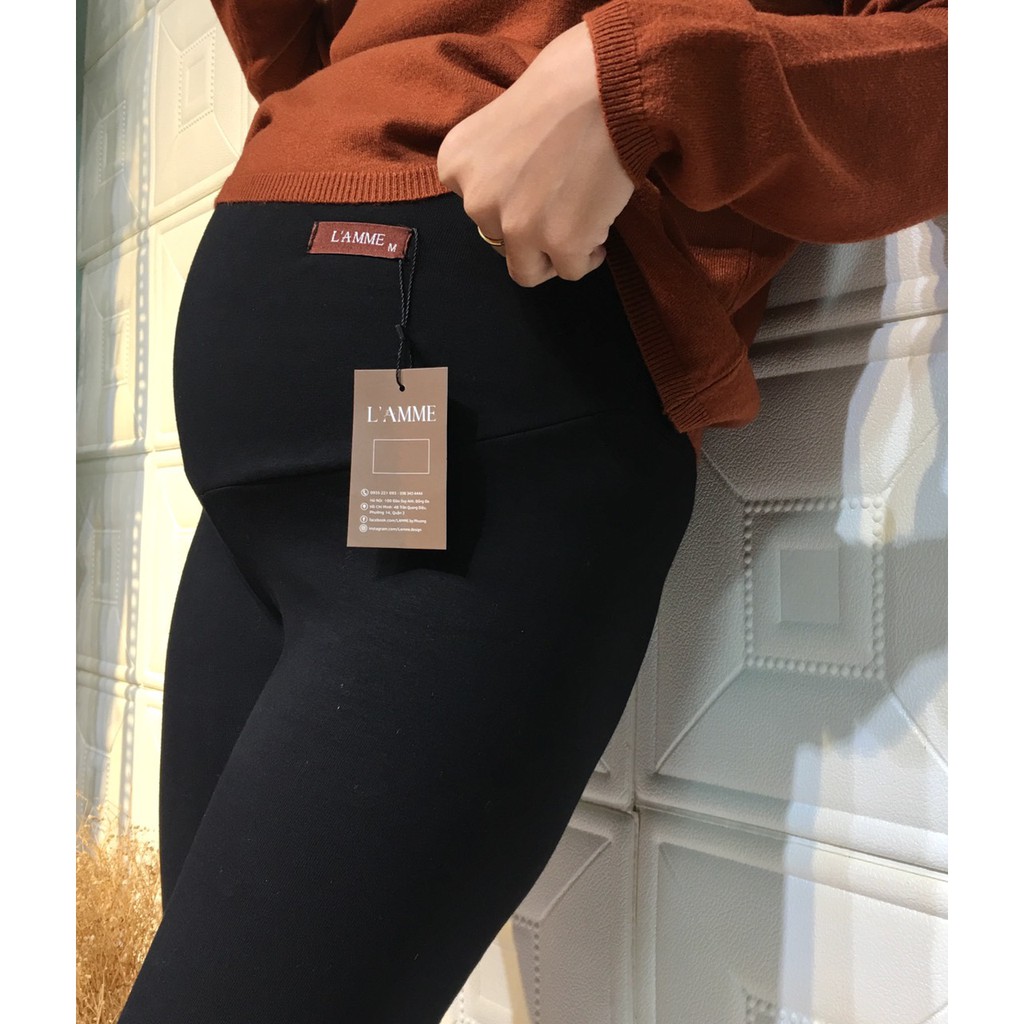Quần bầu mùa đông Legging VIP lót nỉ dày ấm áp không dặm ngứa thiết kế bởi LAMME