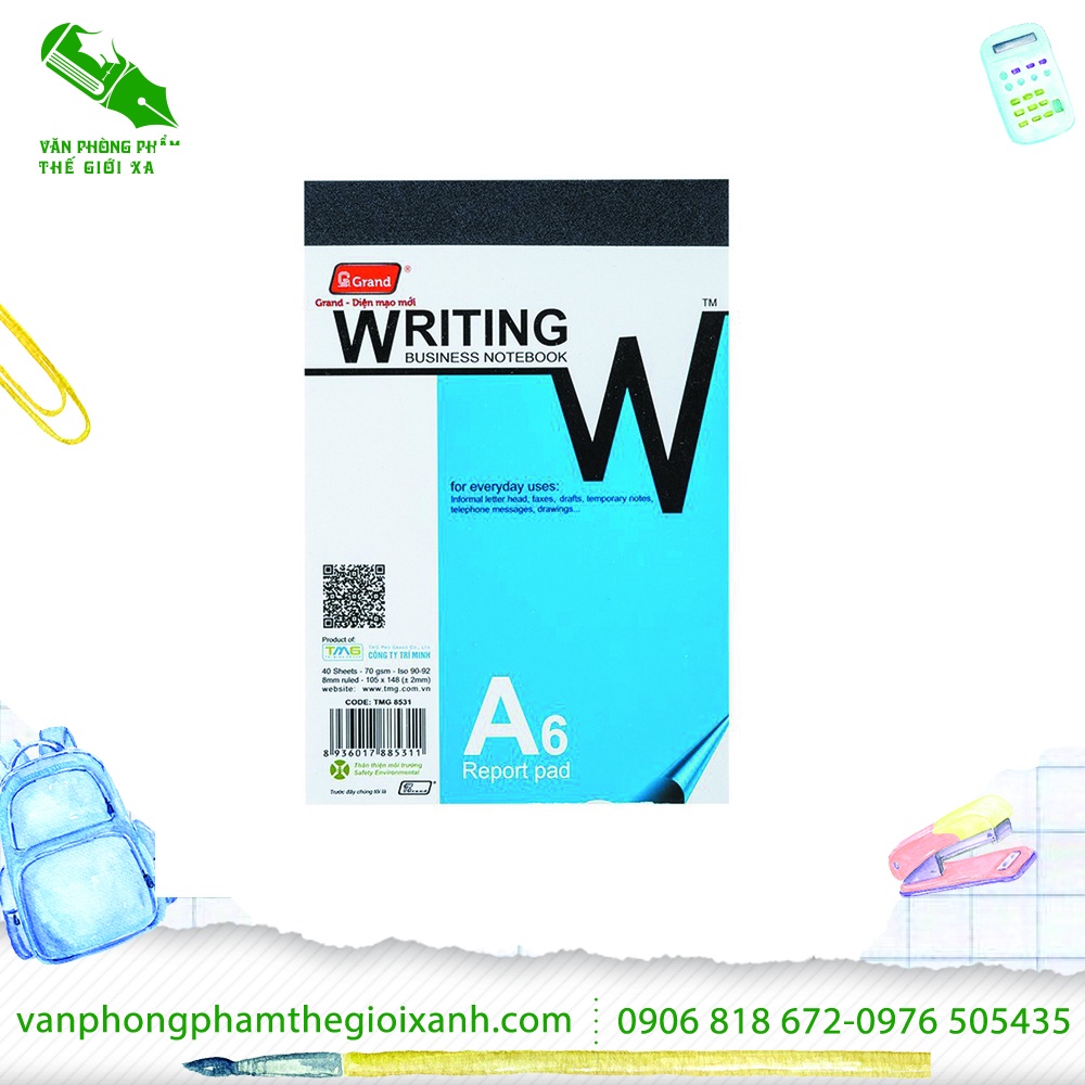 Vở Xé Grand A6 - 40 Tờ - 8531