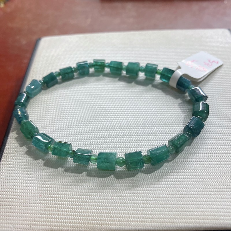 Vòng Tay Đá Tourmaline Tự Nhiên Màu Xanh Dương 5mm