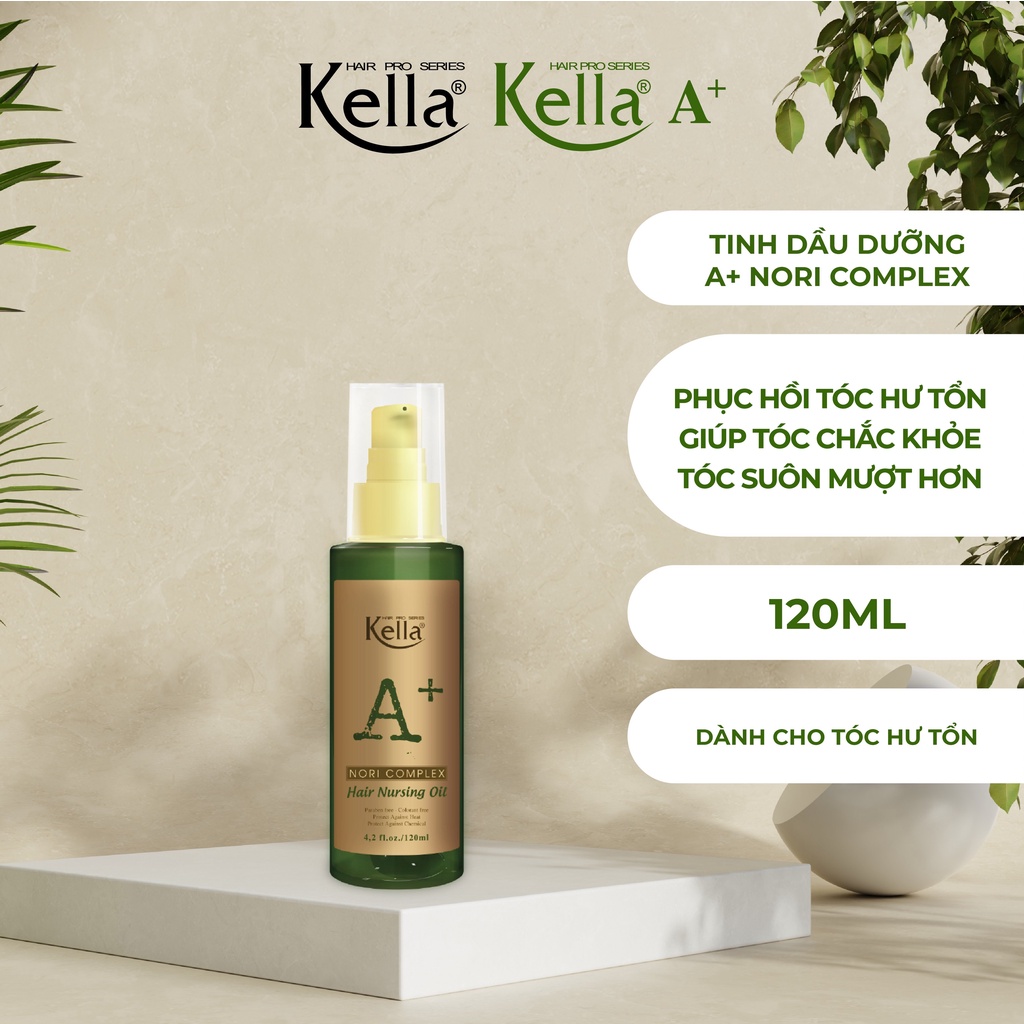 Tinh dầu dưỡng tóc phục hồi Kella A+ Nori Complex (Chai 120ml)