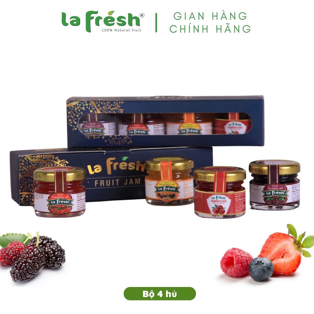 Bộ Mứt Tứ Quý LAFRESH ĐÀ LẠT Combo 4 hủ mứt 4 hương vị