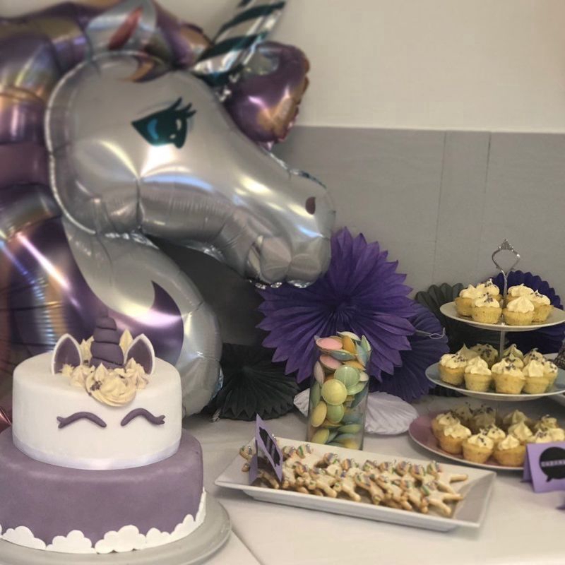 Bong bóng bơm hơi hình ngựa một sừng 117CM * 87cm