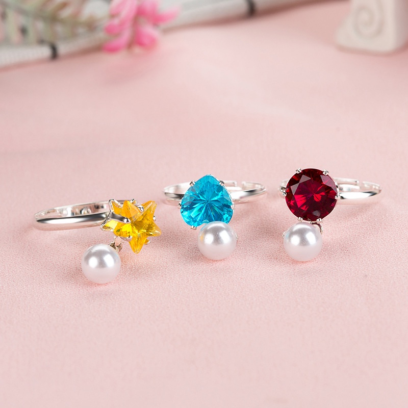 （1 Nhẫn）Nhẫn công chúa làm từ nhựa dẻo nhựa resin thời trang cho bé gái