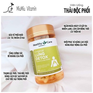 Giải độc phổi Healthy Care Lung Detox CHÍNH HÃNG thanh lọc, bổ phổi cho người từ 18 tuổi