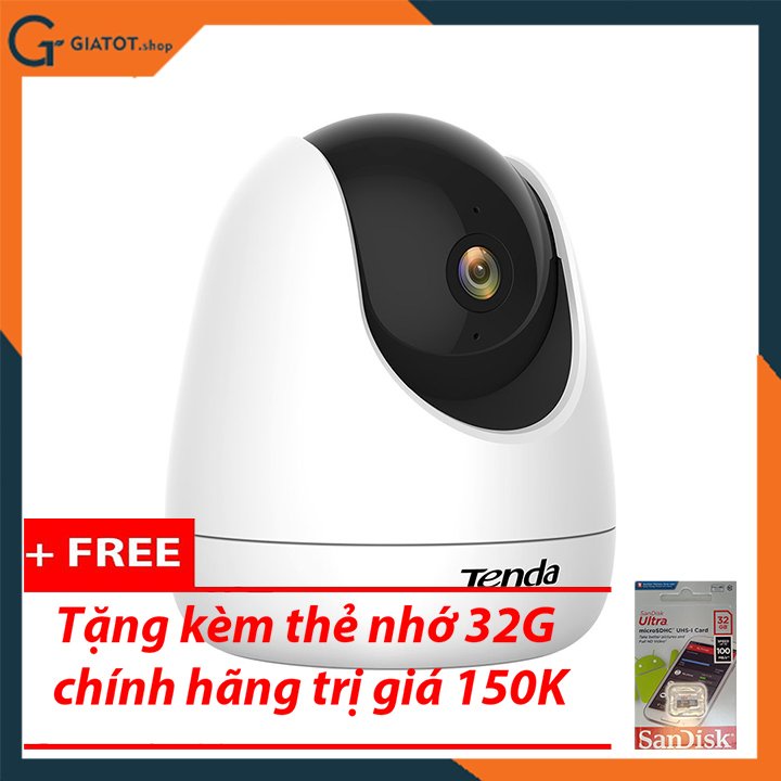 Camera IP Wifi Tenda CP3 Full HD 1080P xoay 360° kèm thẻ nhớ 32g,64g Chính hãng