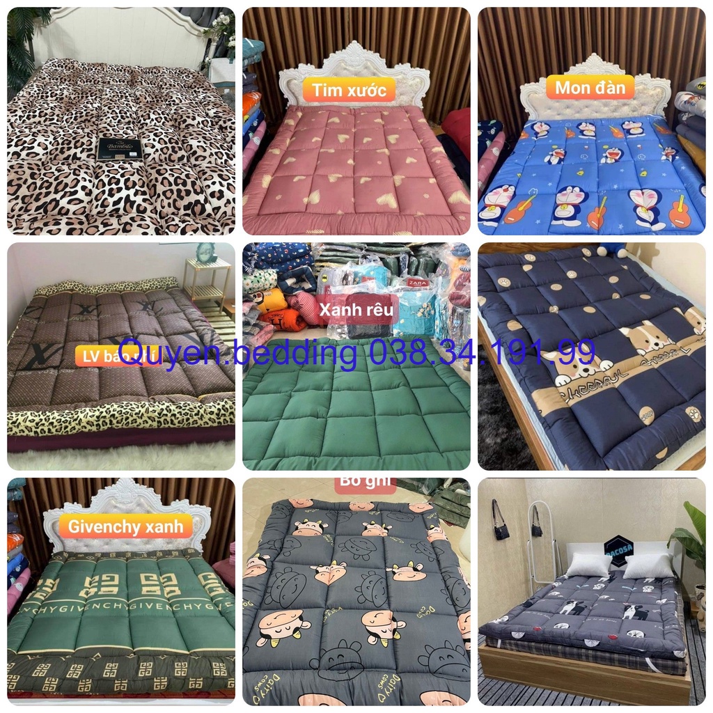Đệm Topper Xuất Nhật Cao Cấp Nệm Topper Chất Liệu Cotton Polly Dày Dặn Êm Ái Bảo Vệ Vai Gáy Cột Sống Gấp Gọn Tiện Nghi