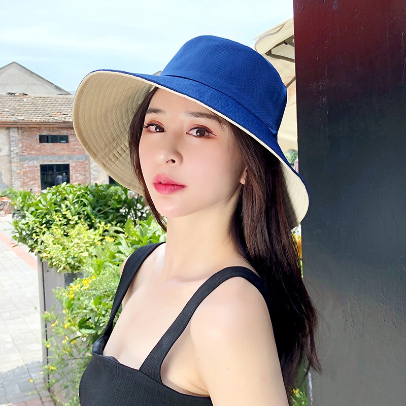 Nón Bucket 2 Mặt Vành Rộng Thời Trang Hàn Quốc 2V